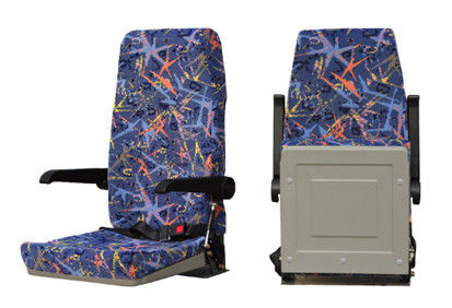 Curved Back Folding Bus Seat , Coach Bus Seats Flame Retardant High Resilience