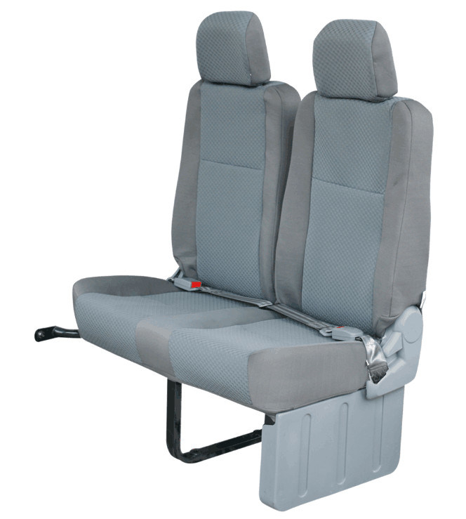 หรูหรา Toyota Van Hiace ที่นั่งรถบัส ความหนาแน่นสูง วัสดุสปอง สีเทา